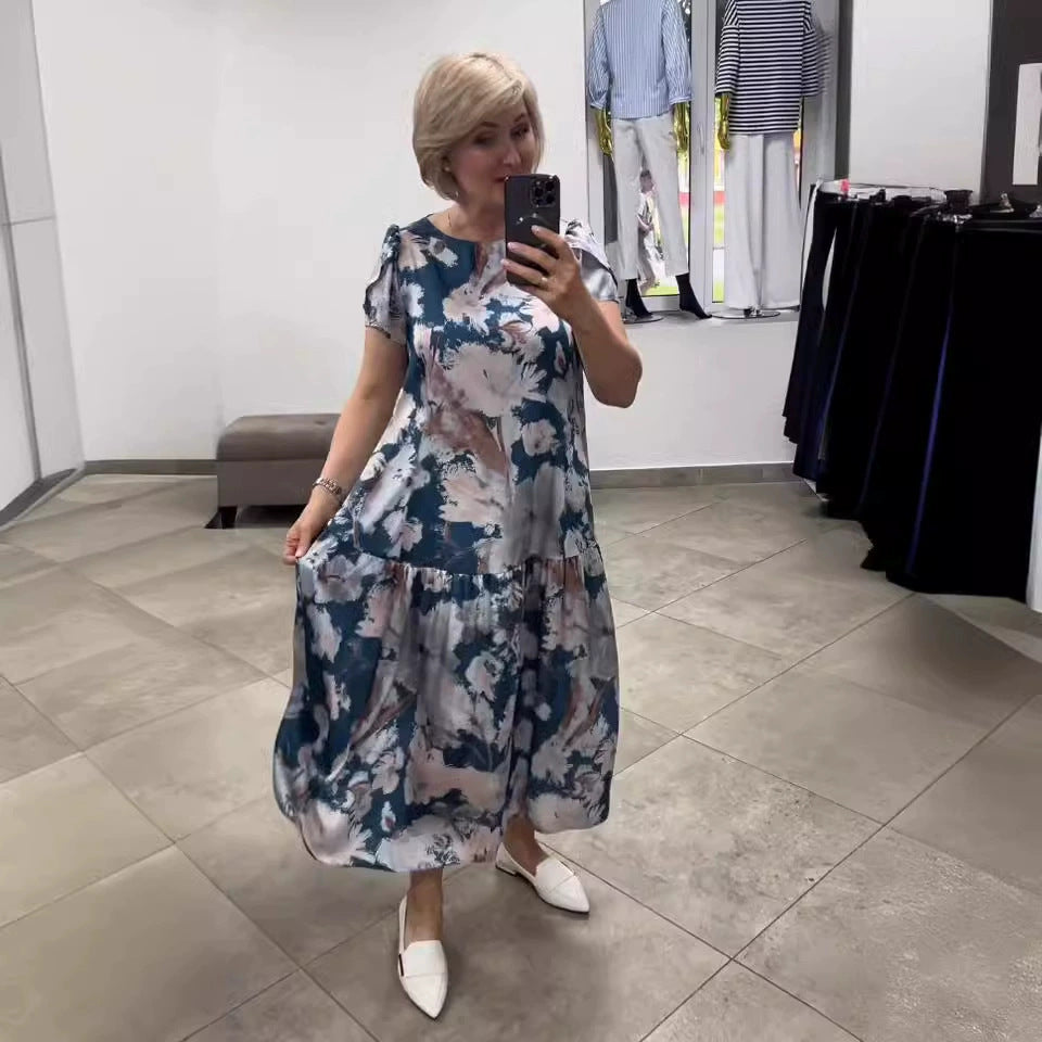 Flora | Zwiewna Sukienka Midi w Kwiaty