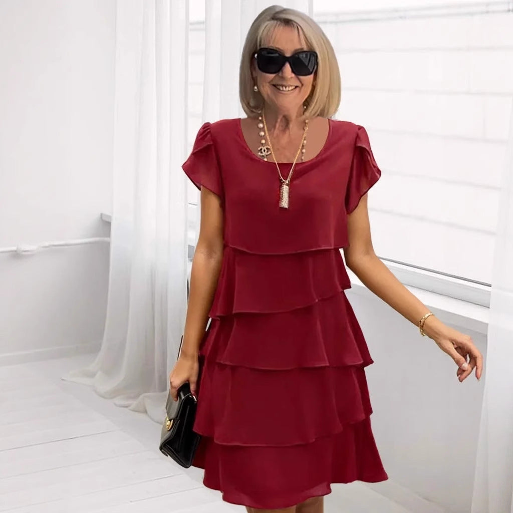 Carmen | Elegancka Sukienka z Warstwowymi Falbanami