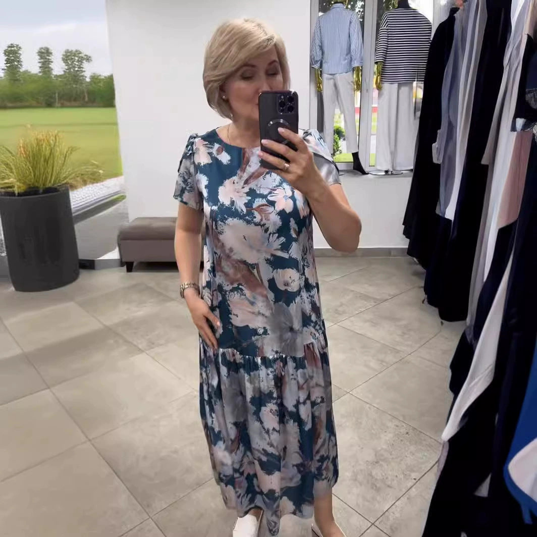Flora | Zwiewna Sukienka Midi w Kwiaty