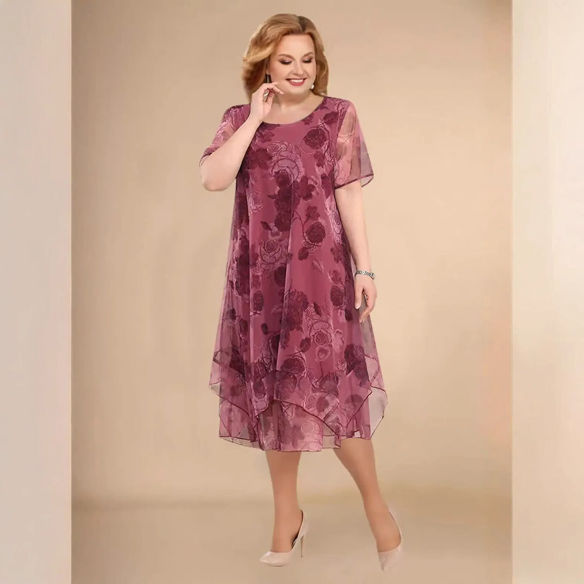 Sofia | Elegancka Sukienka Szyfonowa w Kwiaty