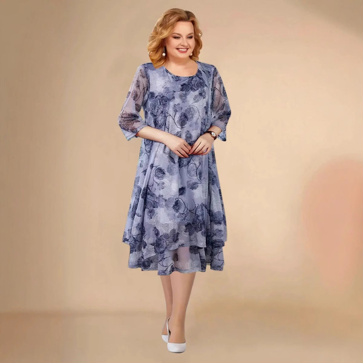Sofia | Elegancka Sukienka Szyfonowa w Kwiaty